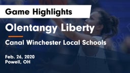 Olentangy Liberty  vs Canal Winchester Local Schools Game Highlights - Feb. 26, 2020