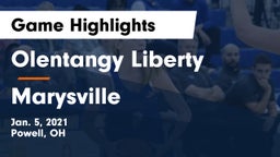 Olentangy Liberty  vs Marysville  Game Highlights - Jan. 5, 2021