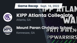 Recap: KIPP Atlanta Collegiate vs. Mount Paran Christian School 2022