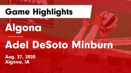 Algona  vs Adel DeSoto Minburn Game Highlights - Aug. 27, 2020