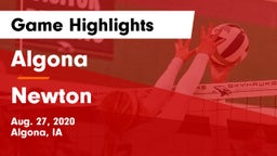 Algona  vs Newton   Game Highlights - Aug. 27, 2020