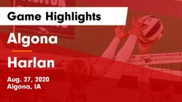 Algona  vs Harlan  Game Highlights - Aug. 27, 2020