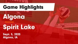 Algona  vs Spirit Lake  Game Highlights - Sept. 5, 2020