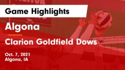 Algona  vs Clarion Goldfield Dows  Game Highlights - Oct. 7, 2021