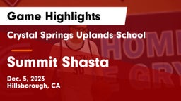 Crystal Springs Uplands School vs Summit Shasta Game Highlights - Dec. 5, 2023