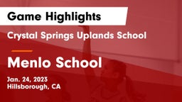 Crystal Springs Uplands School vs Menlo School Game Highlights - Jan. 24, 2023