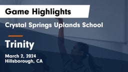 Crystal Springs Uplands School vs Trinity Game Highlights - March 2, 2024
