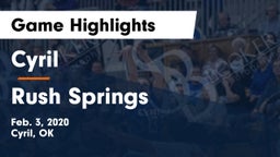 Cyril  vs Rush Springs  Game Highlights - Feb. 3, 2020