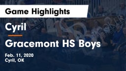 Cyril  vs Gracemont HS Boys Game Highlights - Feb. 11, 2020