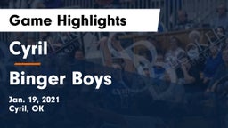 Cyril  vs Binger Boys Game Highlights - Jan. 19, 2021