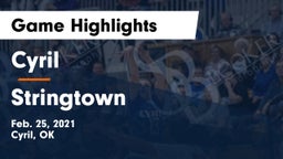 Cyril  vs Stringtown Game Highlights - Feb. 25, 2021