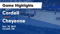 Cordell  vs Cheyenne Game Highlights - Jan. 10, 2019