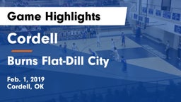 Cordell  vs Burns Flat-Dill City  Game Highlights - Feb. 1, 2019