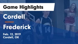 Cordell  vs Frederick  Game Highlights - Feb. 12, 2019