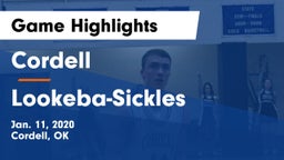 Cordell  vs Lookeba-Sickles  Game Highlights - Jan. 11, 2020