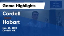 Cordell  vs Hobart  Game Highlights - Jan. 25, 2020