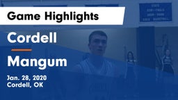 Cordell  vs Mangum  Game Highlights - Jan. 28, 2020