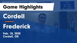 Cordell  vs Frederick  Game Highlights - Feb. 18, 2020