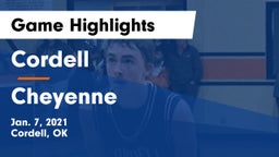 Cordell  vs Cheyenne Game Highlights - Jan. 7, 2021