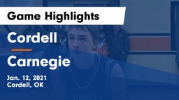 Cordell  vs Carnegie Game Highlights - Jan. 12, 2021