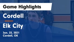 Cordell  vs Elk City Game Highlights - Jan. 23, 2021