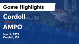 Cordell  vs AMPO Game Highlights - Jan. 6, 2022