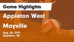 Appleton West  vs Mayville  Game Highlights - Aug. 30, 2019