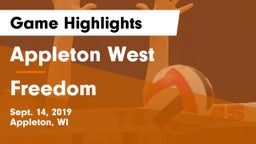 Appleton West  vs Freedom  Game Highlights - Sept. 14, 2019