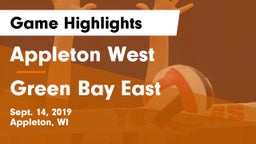 Appleton West  vs Green Bay East  Game Highlights - Sept. 14, 2019