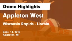 Appleton West  vs Wisconsin Rapids - Lincoln  Game Highlights - Sept. 14, 2019