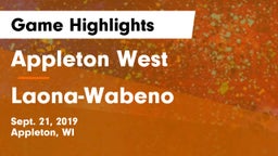 Appleton West  vs Laona-Wabeno Game Highlights - Sept. 21, 2019