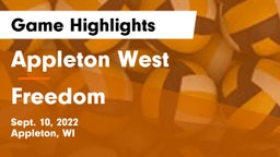 Appleton West  vs Freedom  Game Highlights - Sept. 10, 2022