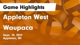 Appleton West  vs Waupaca  Game Highlights - Sept. 10, 2022