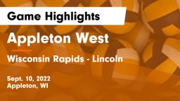 Appleton West  vs Wisconsin Rapids - Lincoln  Game Highlights - Sept. 10, 2022