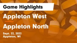 Appleton West  vs Appleton North  Game Highlights - Sept. 22, 2022