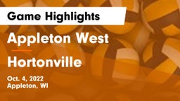 Appleton West  vs Hortonville  Game Highlights - Oct. 4, 2022