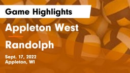 Appleton West  vs Randolph  Game Highlights - Sept. 17, 2022
