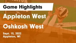 Appleton West  vs Oshkosh West  Game Highlights - Sept. 15, 2022