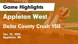 Appleton West  vs Delta County Crush 15U Game Highlights - Jan. 22, 2024