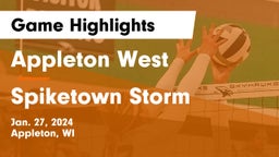 Appleton West  vs Spiketown Storm Game Highlights - Jan. 27, 2024