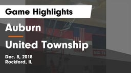 Auburn  vs United Township Game Highlights - Dec. 8, 2018