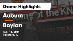 Auburn  vs Boylan  Game Highlights - Feb. 11, 2021