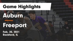 Auburn  vs Freeport  Game Highlights - Feb. 20, 2021