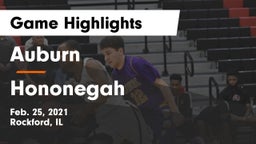 Auburn  vs Hononegah  Game Highlights - Feb. 25, 2021