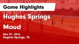 Hughes Springs  vs Maud  Game Highlights - Dec 01, 2016