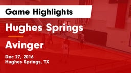 Hughes Springs  vs Avinger  Game Highlights - Dec 27, 2016