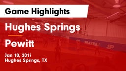Hughes Springs  vs Pewitt  Game Highlights - Jan 10, 2017