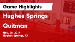 Hughes Springs  vs Quitman  Game Highlights - Nov. 28, 2017