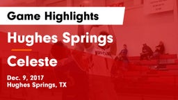Hughes Springs  vs Celeste  Game Highlights - Dec. 9, 2017
