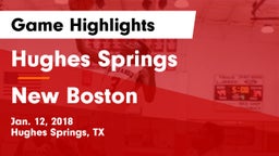 Hughes Springs  vs New Boston  Game Highlights - Jan. 12, 2018